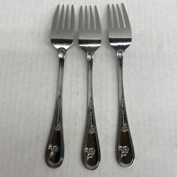 Northland Oneida Devon Mixed Lot Of 11 Flatware Stainless Korea Flowers Dining - Picture 9 of 11